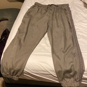 Gray baggy jogger pants